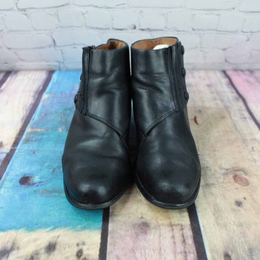 Ariat Leatehr Pull On Block Heel Ankle Bootie Sz 8 - Picture 5 of 9